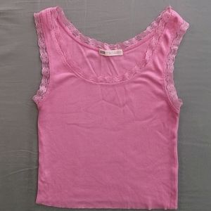 Pink cropped Tank Top